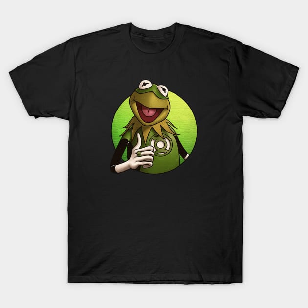 Green Frog Heroo T-Shirt by jandamuda99